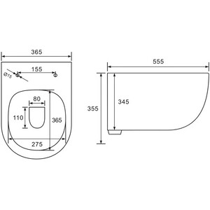 Комплект унитаза Vincea Evo Grohe с тонким сиденьем микролифт, черный (VT1-34MB, 38775001)