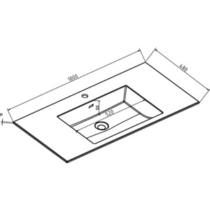 Раковина мебельная Vincea 100х48 белая (VCB-13100W)