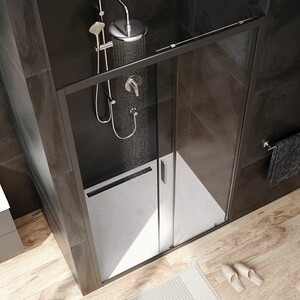 Душевая дверь Am.Pm Gem 120х195 прозрачная, черная матовая (W90G-120-1-195BT)