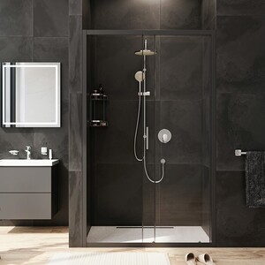 Душевая дверь Am.Pm Gem 120х195 прозрачная, черная матовая (W90G-120-1-195BT)