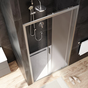 Душевая дверь Am.Pm Gem 110х195 прозрачная/матовая, матовый хром (W90G-110-1-195MM)