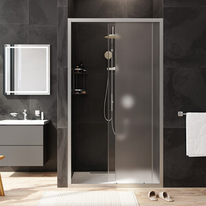 Душевая дверь Am.Pm Gem 110х195 прозрачная/матовая, матовый хром (W90G-110-1-195MM)