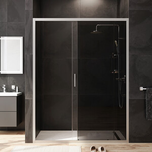 Душевая дверь Am.Pm Gem 150х195 прозрачная/тонированная, матовый хром (W90G-150-1-195MG)