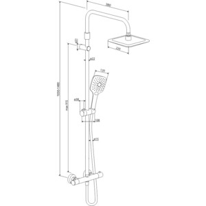 Душевая система Damixa Option с термостатом (DX218092000)