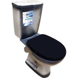 Унитаз-компакт Rosa Уют с сиденьем, черный (4630055558766)