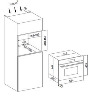Шкаф духовой электрический MAUNFELD AMCO458GB