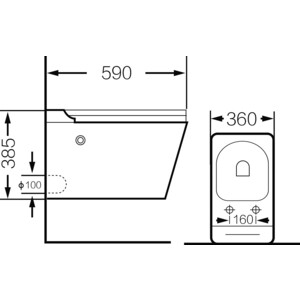 Унитаз подвесной безободковый Grossman Impuls с тонким сиденьем микролифт (GR-5501)
