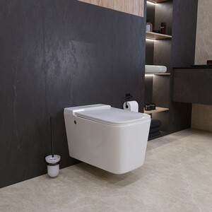 Унитаз подвесной безободковый Grossman Impuls с тонким сиденьем микролифт (GR-5501)