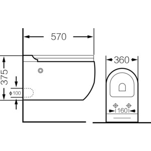 Унитаз подвесной безободковый Grossman Impuls с тонким сиденьем микролифт (GR-5502)