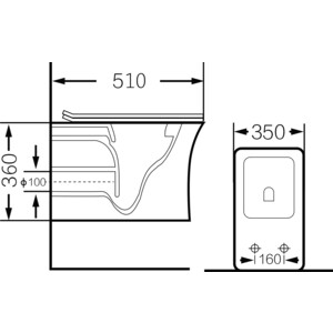 Унитаз подвесной безободковый Grossman с тонким сиденьем микролифт (GR-4461S)