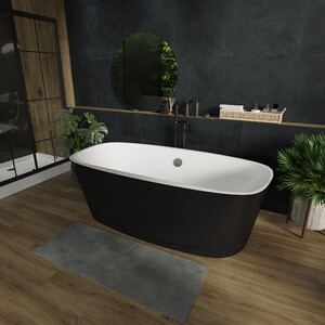 Акриловая ванна Grossman 170х75 отдельностоящая, черная (GR-2901B)