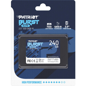 Накопитель PATRIOT SATA III 240Gb PBE240GS25SSDR Burst Elite 2.5" (PBE240GS25SSDR)