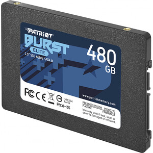Накопитель PATRIOT SATA III 480Gb PBE480GS25SSDR Burst Elite 2.5" (PBE480GS25SSDR)