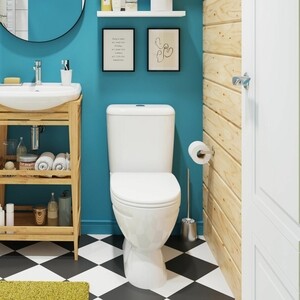 Унитаз-компакт Sanita Стандарт Эконом c сиденьем (WC.CC/Standart/1-P/WHT.G/S1)