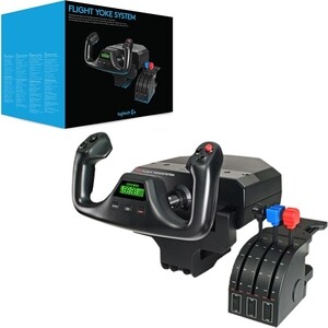 Штурвал и блок рычагов для авиасимуляторов Logitech G Flight Yoke System (945-000004)