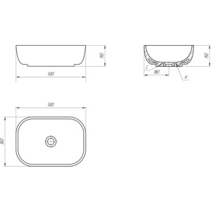 Раковина-чаша Cersanit Moduo Square 50х36 (63570)