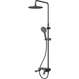 Душевая система Am.Pm Like с изливом, черный матовый (F0780722)