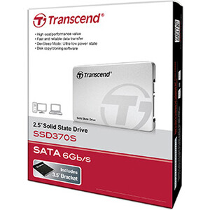Твердотельный накопитель Transcend 512GB SSD, 2.5", MLC, TS6500, 128MB DDR3, (Advanced Power shield, DevSleep mode) new package (TS512GSSD370S)