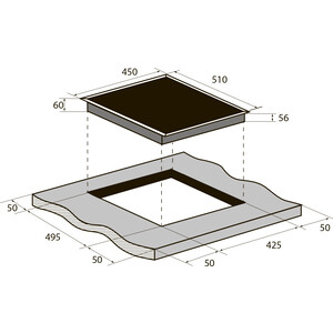 Индукционная варочная панель ZUGEL ZIH453B