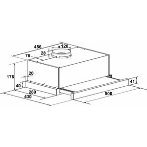 Вытяжка встраиваемая Lex Hubble 500 BLACK