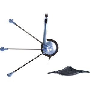 Компьютерная гарнитура Genius HS-02B, легкая, регулируемое оголовье, мягкие амбушюры, выносной микрофон с шумоподавлением, регулировка (31710037100)