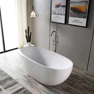 Акриловая ванна Abber 170х80 на каркасе, слив-перелив (AB9285)