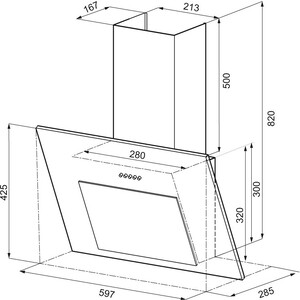 Вытяжка Krona FIONA 600 white PB