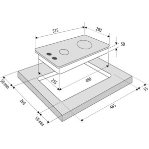 Газовая варочная панель Krona GALILEO 30 WH