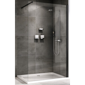 Душевая перегородка Abber Immer Offen 90х200 прозрачная, черная (AG61090B)