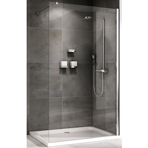 Душевая перегородка Abber Immer Offen 100х200 прозрачная, хром (AG61100)