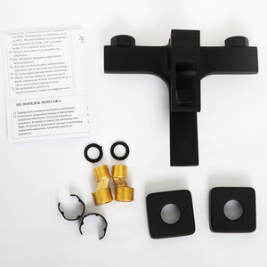 Смеситель для ванны BelBagno Luce черный матовый (LUC-VAS-NERO)