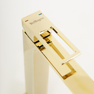 Смеситель для раковины BelBagno Luce высокий золото (LUC-LMC-ORO-W0)