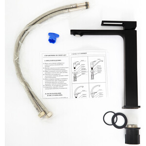 Смеситель для раковины BelBagno Luce высокий черный матовый (LUC-LMC-NERO-W0)