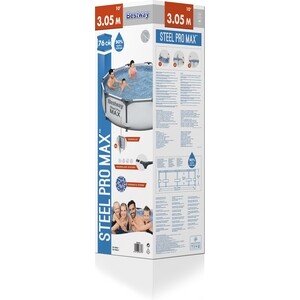Каркасный бассейн Bestway 56406 BW Steel Pro Max 305х76см, 4678л