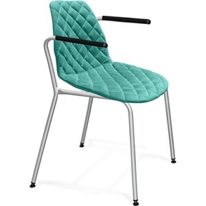 Стул Sheffilton SHT-ST29-C12/S98 пастельно-голубой голубая лагуна/хром лак