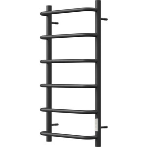 Полотенцесушитель электрический Point П6 400x800 диммер справа, черный (PN08848B)