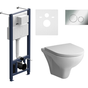 Комплект унитаза Am.Pm Gem с инсталляцией и сиденьем микролифт (C901700SC, I012704.9051)