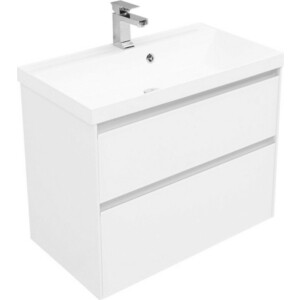 Тумба под раковину Aquanet Гласс 80 белая (238361)