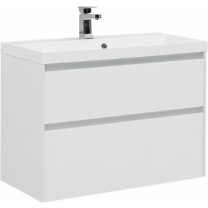 Тумба под раковину Aquanet Гласс 90 белая (196960)