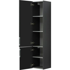 Пенал Aquanet Алвита 35 левый, серый антрацит (249618)