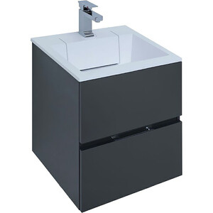 Тумба под раковину Aquanet Алвита 48 серый антрацит (243662)
