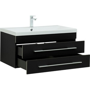 Тумба под раковину Aquanet Верона 90 черный матовый (272429)