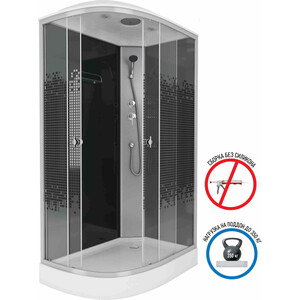 Душевая кабина Niagara NG-4512-14R BLACK 120х80х215 правая