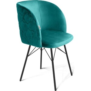 Стул Sheffilton SHT-ST33-1/S64 альпийский бирюзовый/черный муар