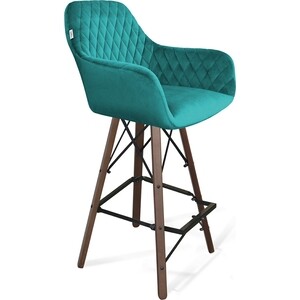 Стул барный Sheffilton барный SHT-ST38/S80 альпийский бирюзовый/темный орех/черный