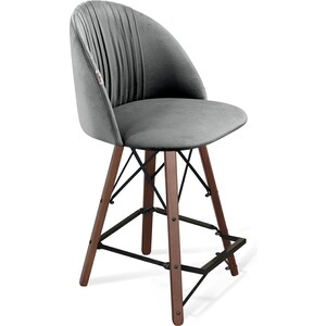 Стул полубарный Sheffilton полубарный SHT-ST35-1/S80-1 угольно-серый/темный орех/черный