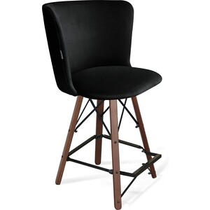 Стул полубарный Sheffilton полубарный SHT-ST36/S80-1 ночное затмение/темный орех/черный