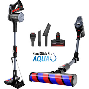 Пылесос вертикальный беспроводной Polaris PVCS 7090 HandStick PRO Aqua жемчужный/серый