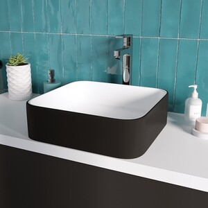 Раковина-чаша Grossman GR-4042BW 38х38 черная/белая внутри