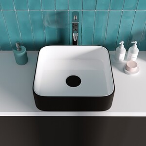 Раковина-чаша Grossman GR-4042BW 38х38 черная/белая внутри